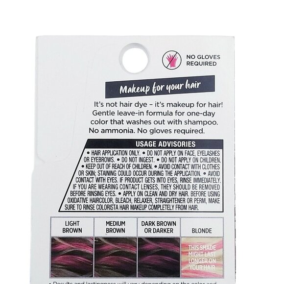 4X L'Oreal Paris Colorista Hair Makeup, 1 Day Color for Brunettes & Black Hair - Picture 6 of 7